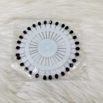 black fancy pins - pack of 6