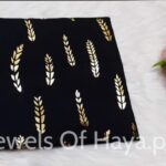 Gold leaf Hijab - Black