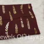 Gold Leaf Hijab - Maroon