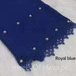 Fancy Stone Hijab - Royal Blue