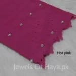 Fancy Stone Hijab - Hot Pink