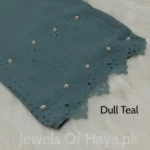 Fancy Stone Hijab - Dull Teal