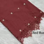 Fancy Stone Hijab - Red Rust