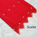 Fancy Stone Hijab - Scarlet