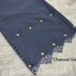 Fancy Stone Hijab - Charcoal Grey