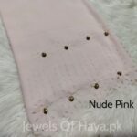 Fancy Stone Hijab - Nude Pink