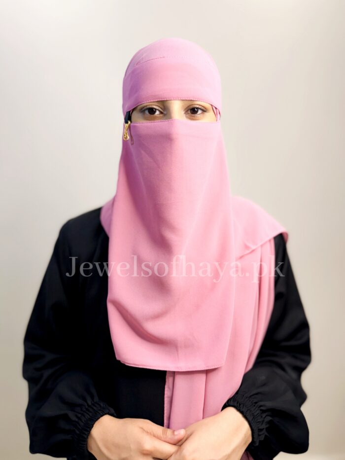 Hijab and Saudi Niqab - Tea Pink - Image 3