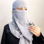 Hijab and Saudi Niqab - Ash Grey