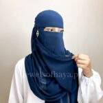 Hijab and Saudi Niqab - Navy Blue