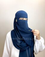 Hijab and Saudi Niqab - Navy Blue