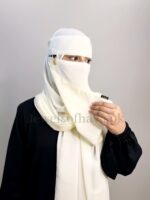 Hijab and Saudi Niqab - Off White