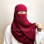 Hijab and Saudi Niqab - Maroon