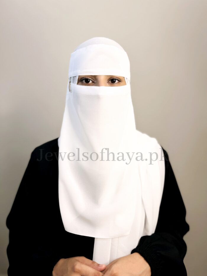 Hijab and Saudi Niqab - White - Image 3