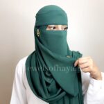 Hijab and Saudi Niqab - Dark Green