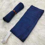Silk Hijab Niqab set - Navy Blue