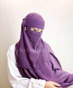 Hijab and Saudi Niqab - Purple - Image 2