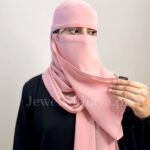 Hijab and Saudi Niqab - Peach Pink