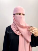 Hijab and Saudi Niqab - Peach Pink