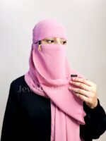 Hijab and Saudi Niqab - Tea Pink