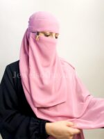 Hijab and Saudi Niqab - Tea Pink - Image 2