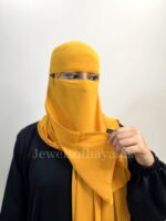 Hijab and Saudi Niqab - Mustard