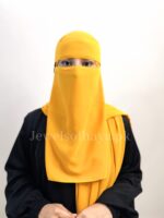 Hijab and Saudi Niqab - Mustard - Image 3