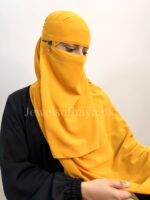 Hijab and Saudi Niqab - Mustard - Image 2