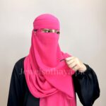 Hijab and Saudi Niqab - Hot Pink