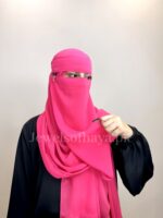 Hijab and Saudi Niqab - Hot Pink