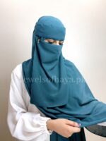 Hijab and Saudi Niqab - Teal - Image 2