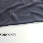 Ivory Grey - Premium Georgette