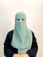 Hijab and Saudi Niqab - Pastel Green - Image 3