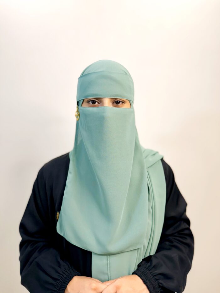 Hijab and Saudi Niqab - Pastel Green - Image 3